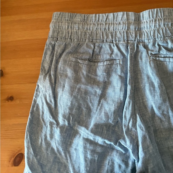 Athleta Cabo 100% Linen Jogger Pants Chambray Blue Size 6 - Picture 9 of 14